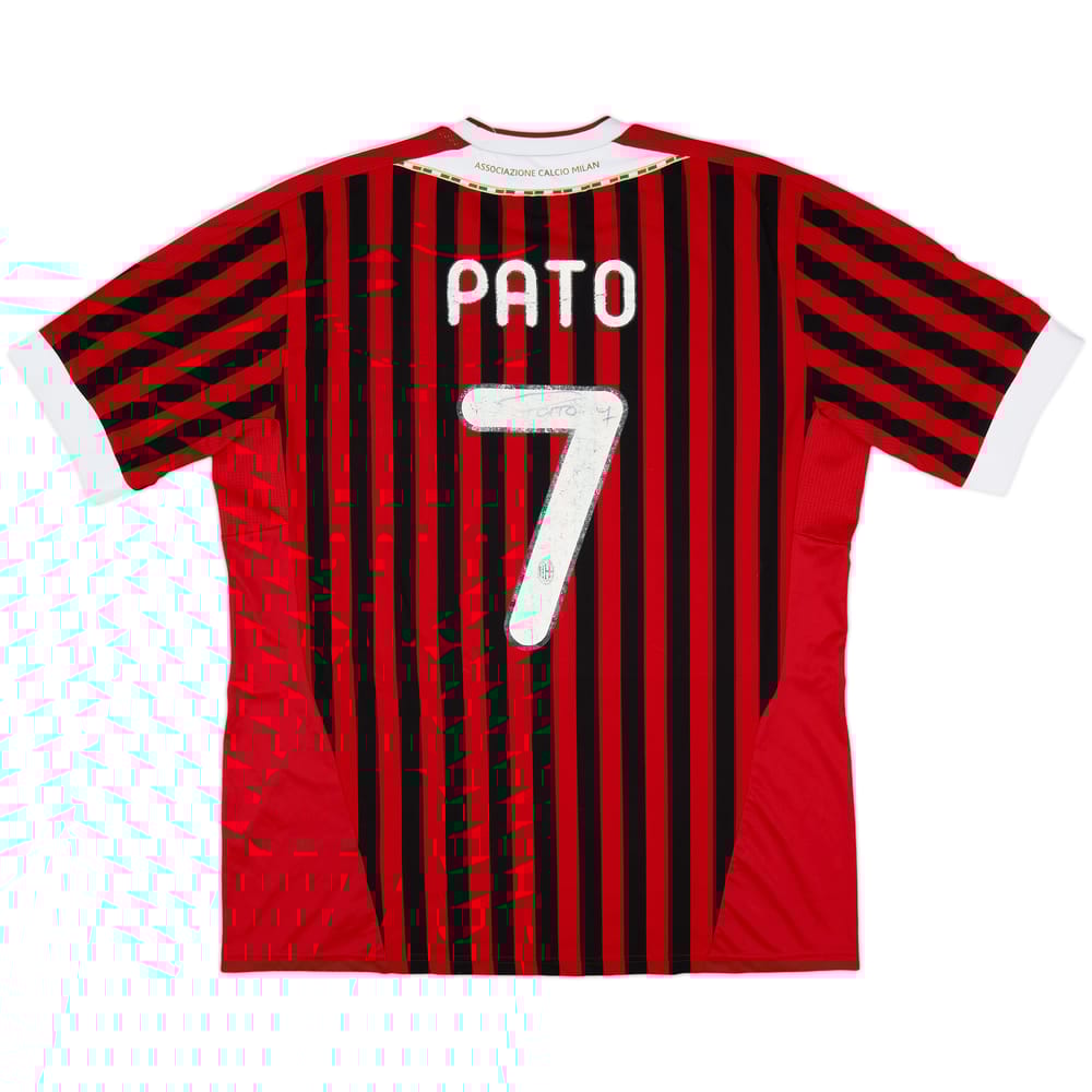 2011-12 AC Milan Signed Home Shirt Pato #7 - 6/10 - (XL)
