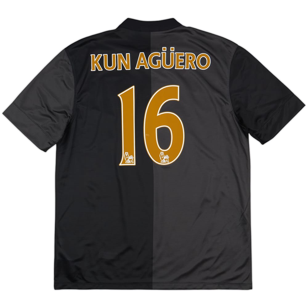 2013-14 Manchester City Away Shirt Kun Aguero #16 (L)