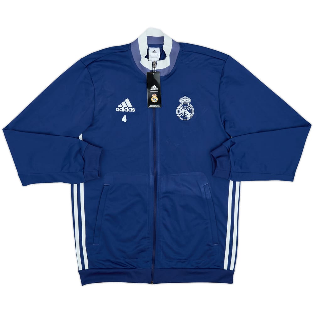 2016-17 Real Madrid adidas Player Issue Track Jacket #4 (S. Ramos) (M)