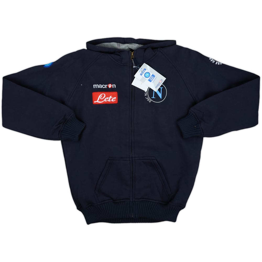 2009-10 Napoli Macron Hooded Track Jacket (S)