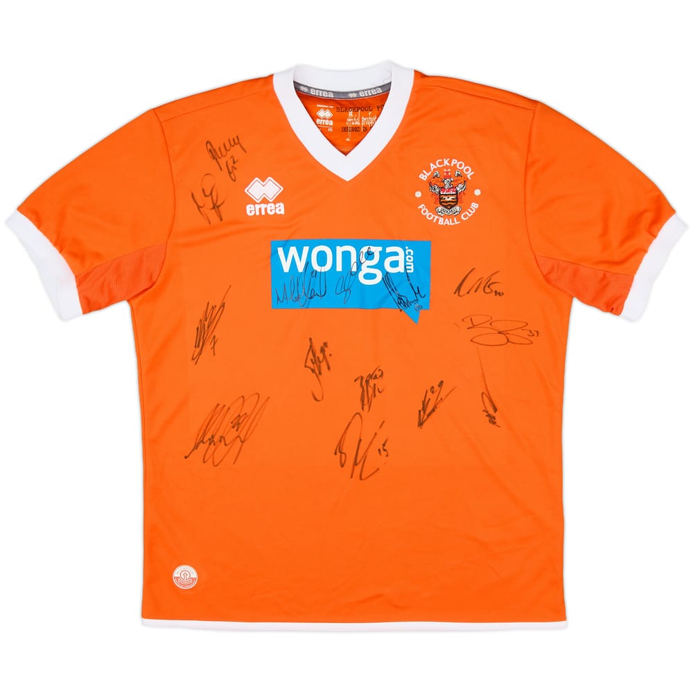 2010-11 Blackpool Squad Signed Home Shirt - 8/10 - (M)
