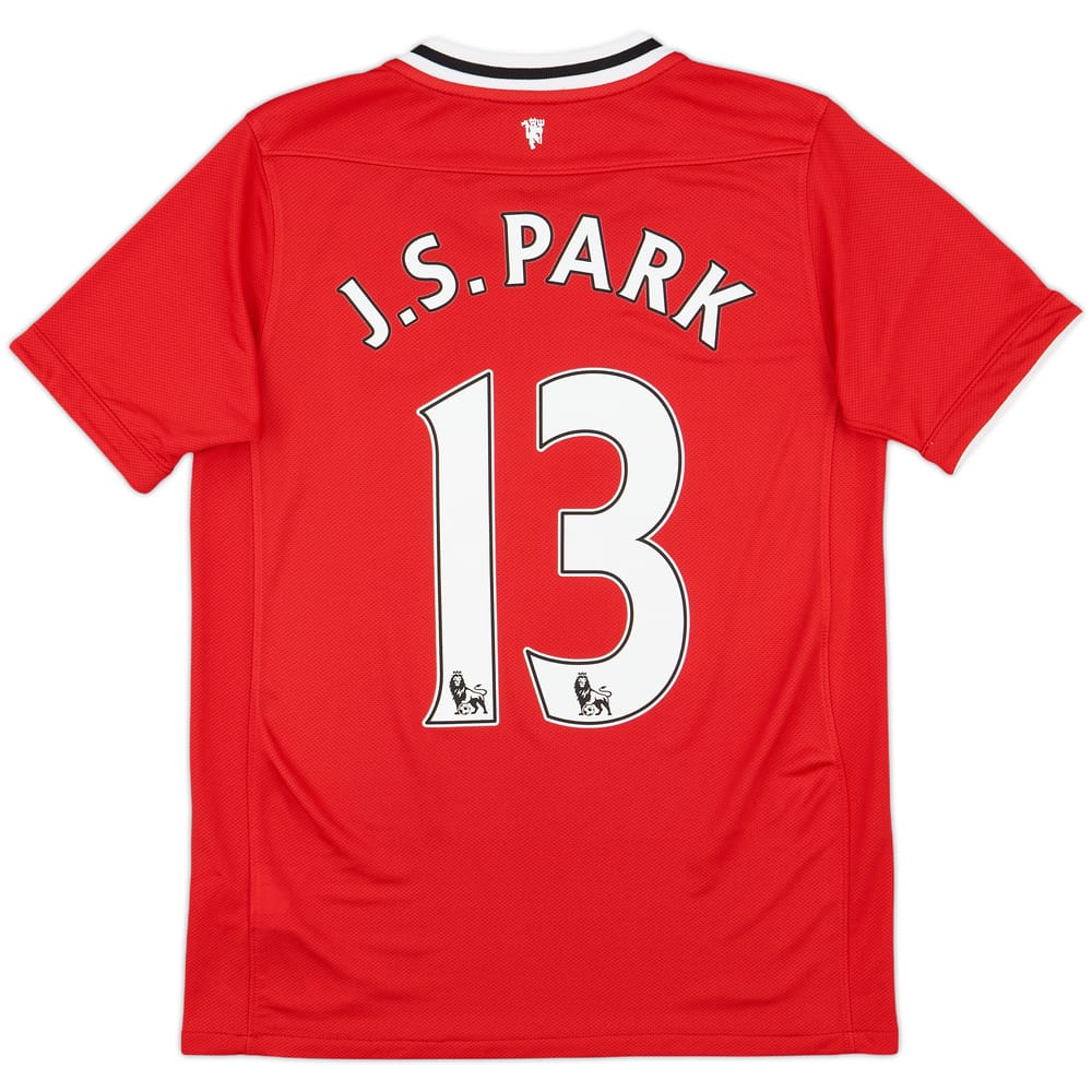 2011-12 Manchester United Home Shirt J.S.Park #13 - 10/10 - (L.Boys)