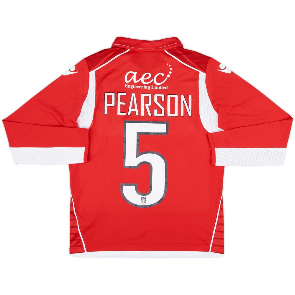 2017-18 Wrexham Home L/S Shirt Pearson #5 - 7/10 - (XS)
