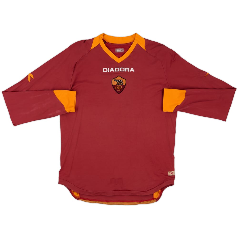 2006-07 Roma Match Issue Home L/S Shirt #3