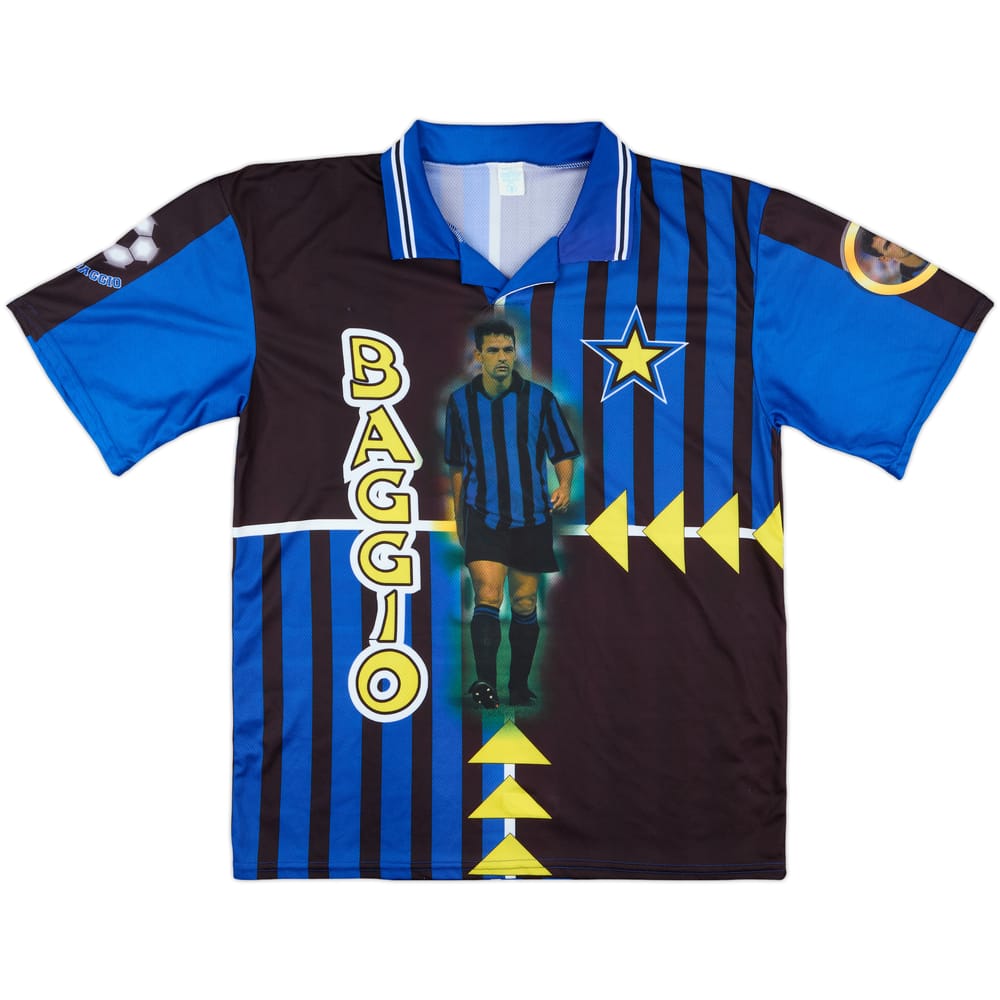 1998-99 Inter Milan 'Roberto Baggio' Graphic Shirt - 9/10 - (XL)