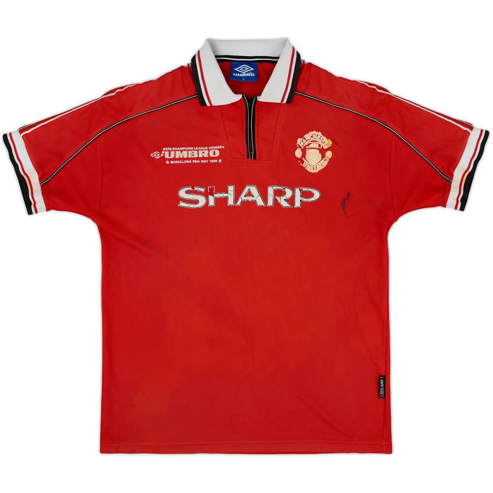 1998-00 Manchester United 'UEFA Champions League Winners' Home Shirt - 3/10 - (XL)