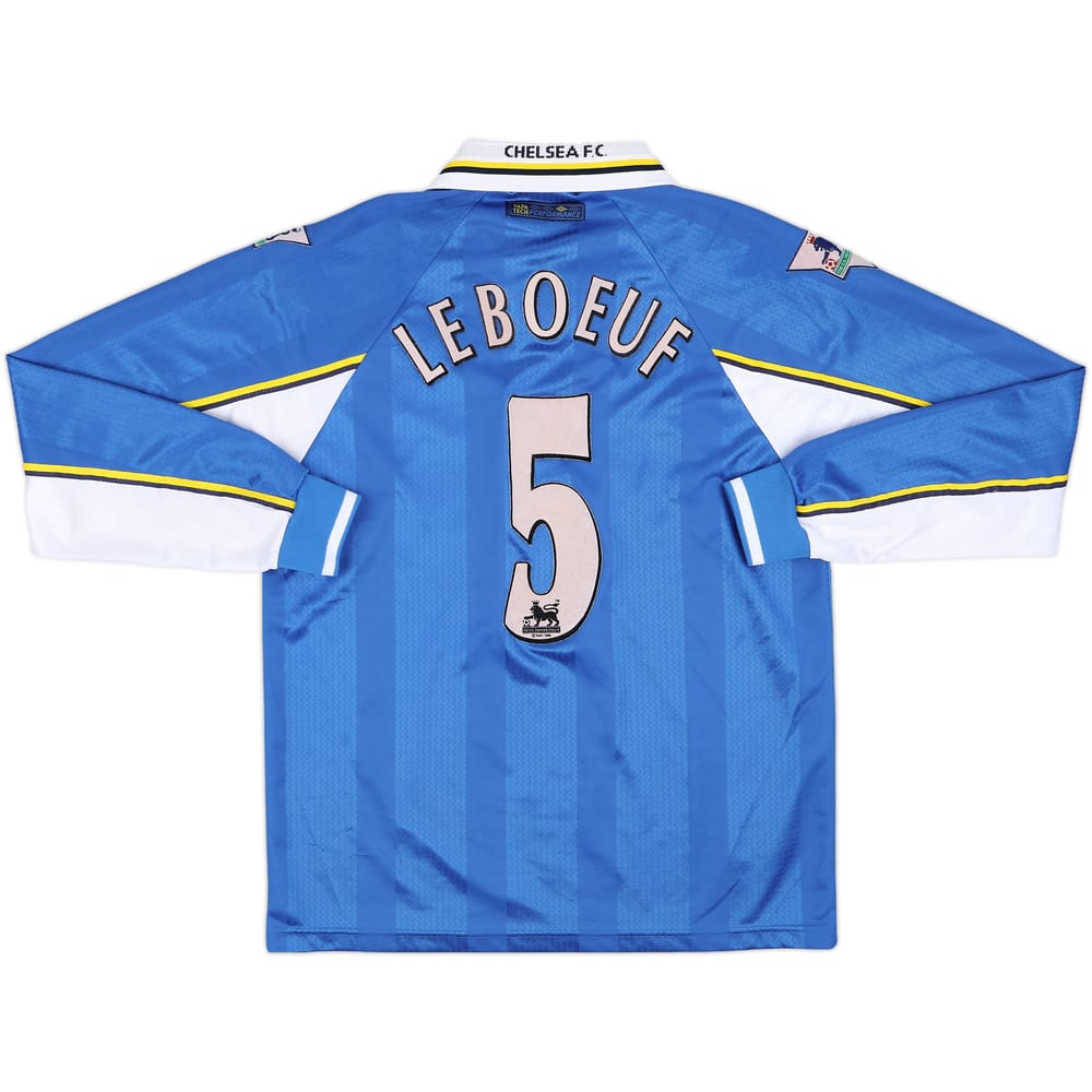 1997-99 Chelsea Home L/S Shirt Leboeuf #5 - 6/10 - (M)