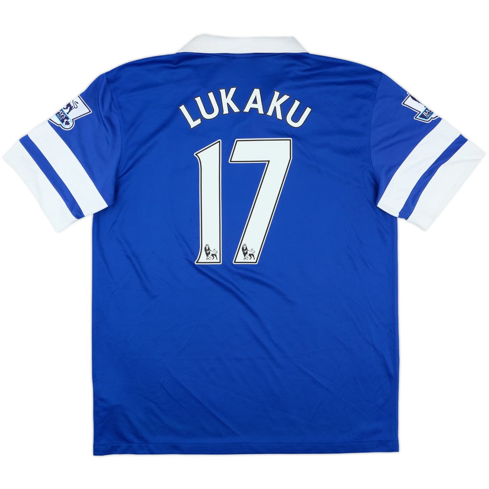 2013-14 Everton Home Shirt Lukaku #17 - 9/10 - (L)