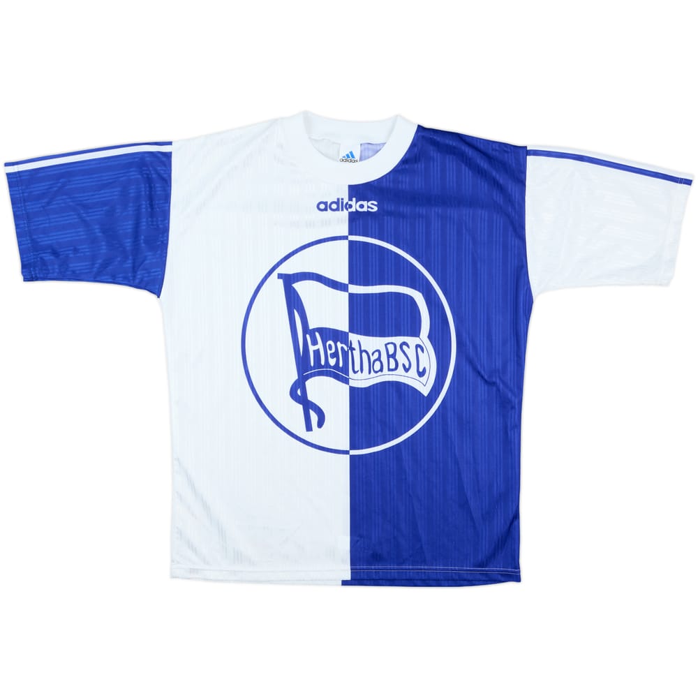 1996-98 Hertha Berlin adidas Training Shirt - 9/10 - (S)