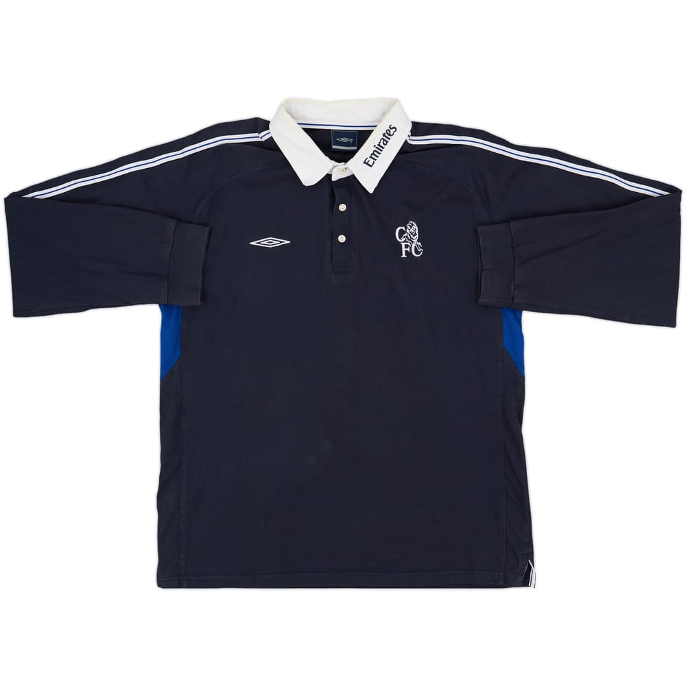 2001-02 Chelsea Umbro Polo L/S Shirt - 9/10 - (XL)