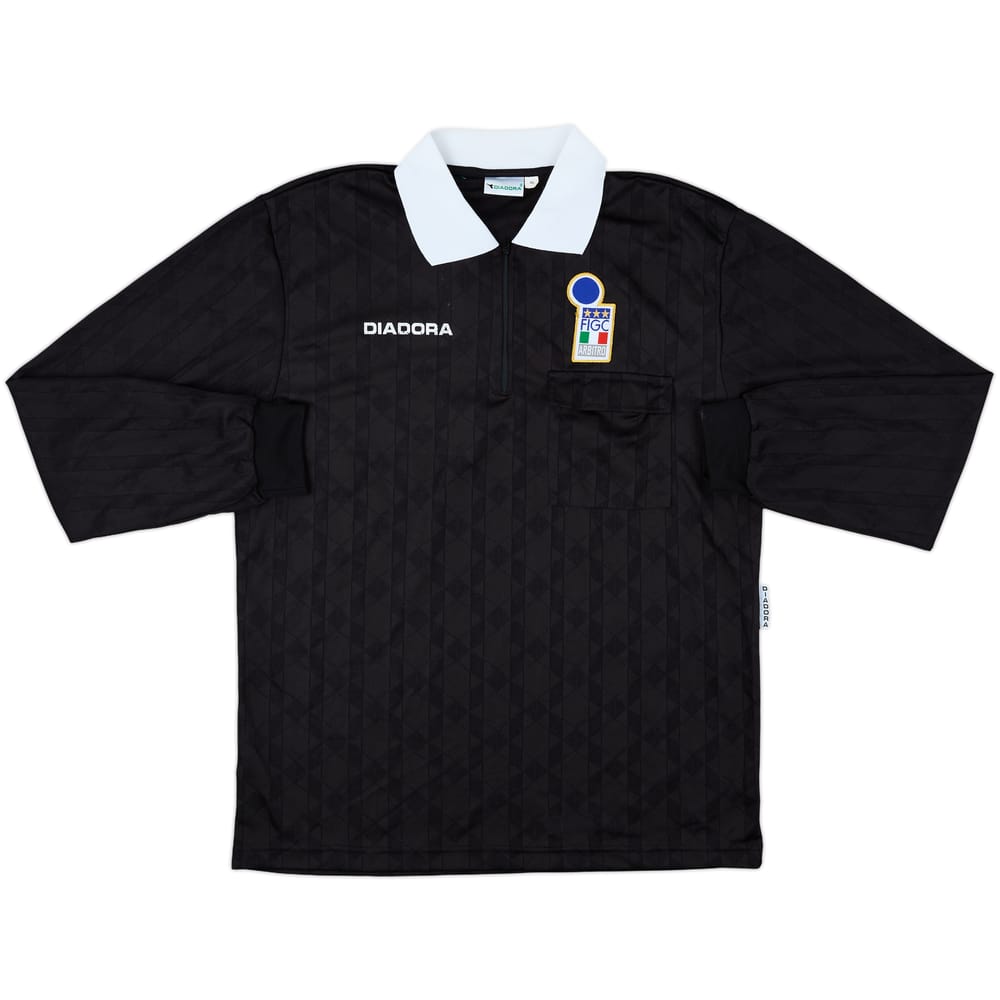 1990s Italy FIGC Diadora Referee L/S Shirt - 7/10 - (XL)