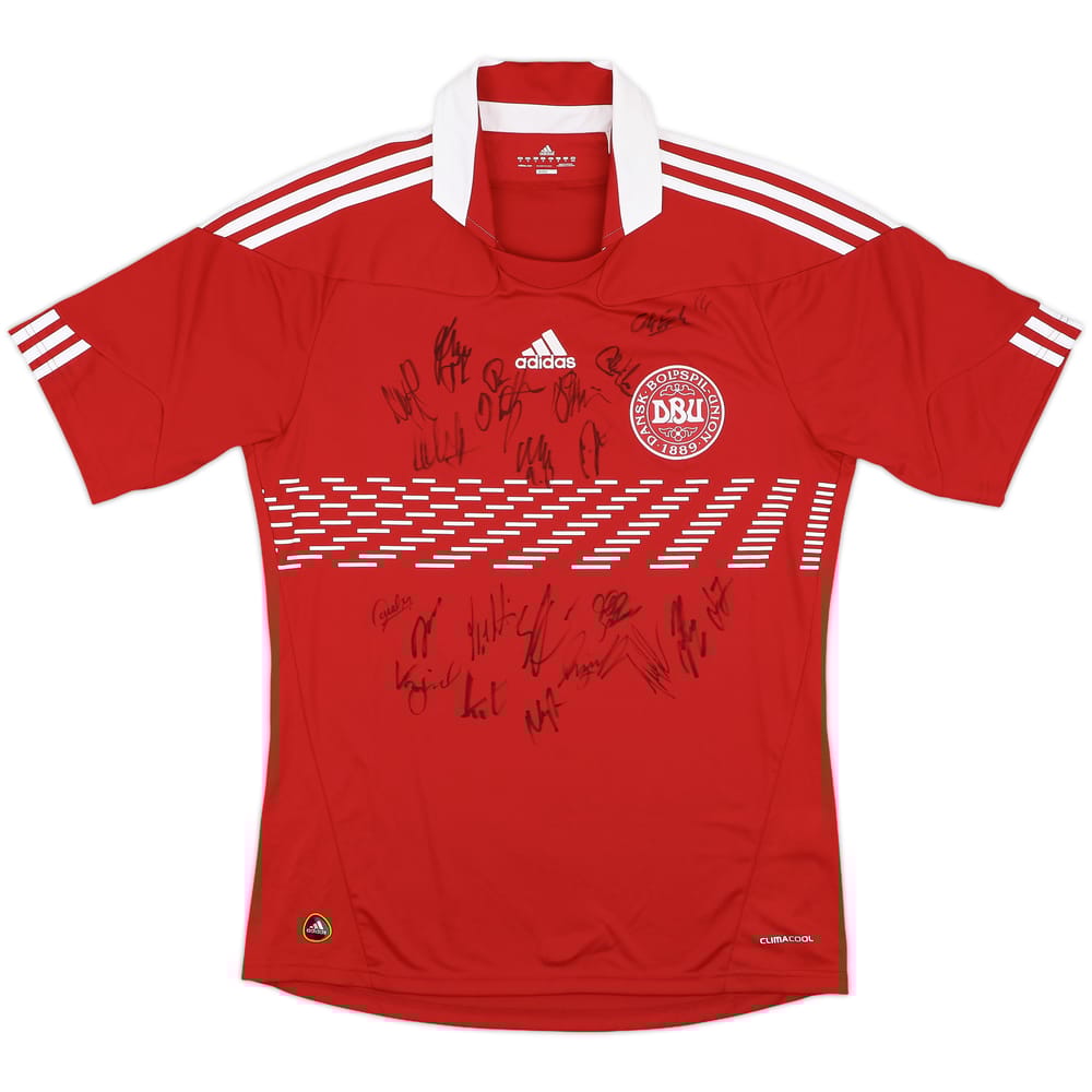 2010-11 Denmark Signed Home Shirt - 9/10 - (M)