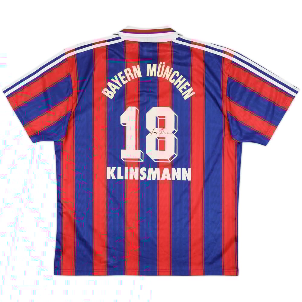 1995-97 Bayern Munich Signed Home Shirt Klinsmann #18 - 7/10 - (XL)