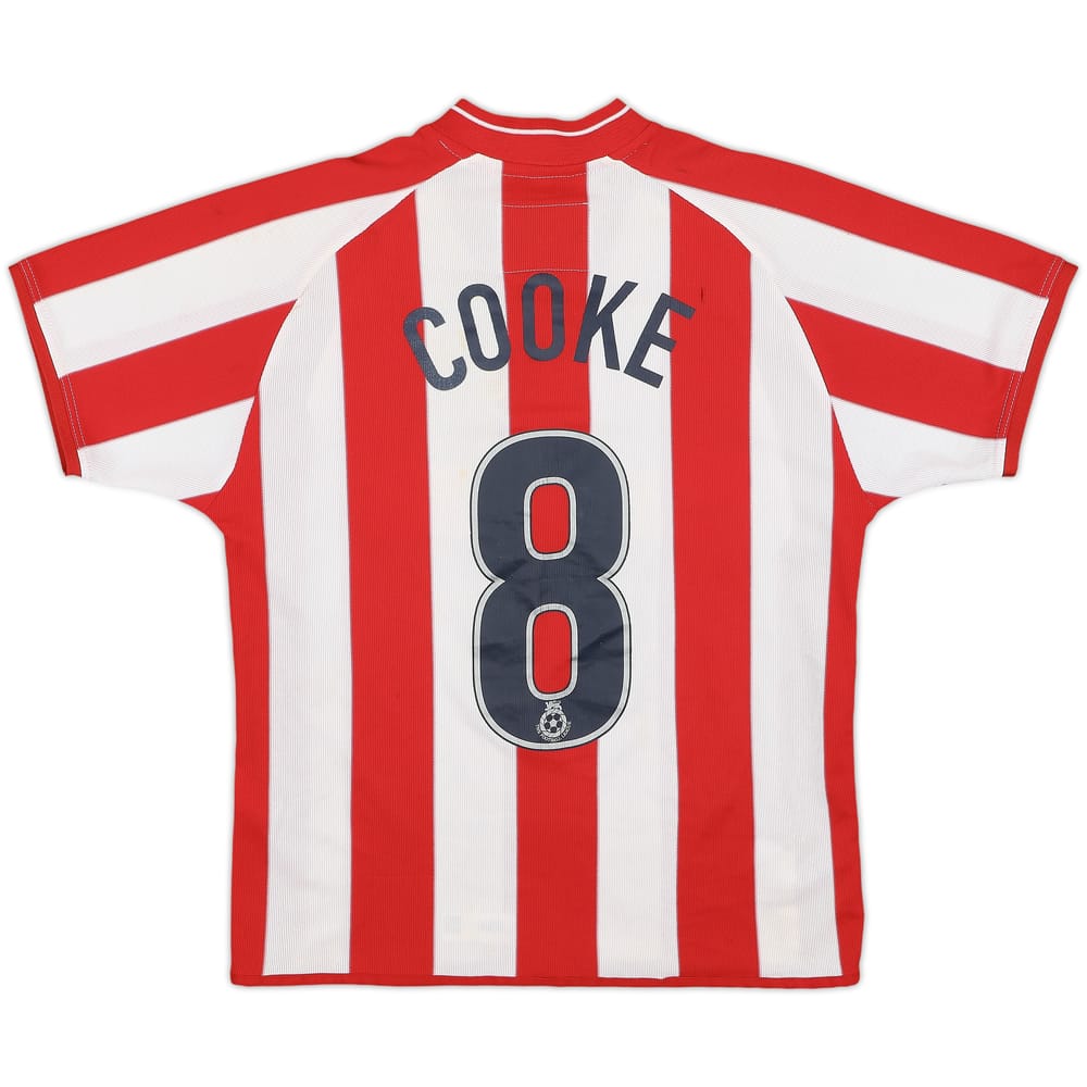 2001-03 Stoke City Signed Home Shirt Cooke #8 - 6/10 - (M.Boys)