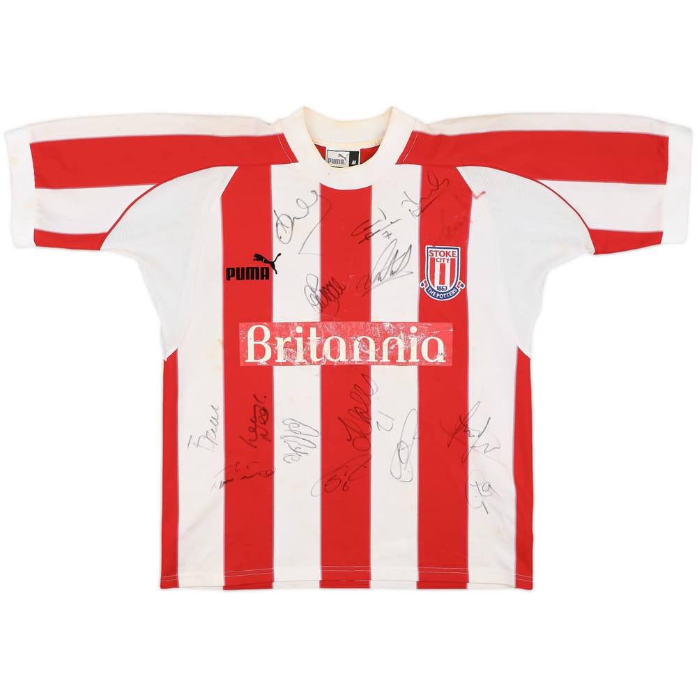 2003-04 Stoke City Signed Home Shirt - 4/10 - (M)