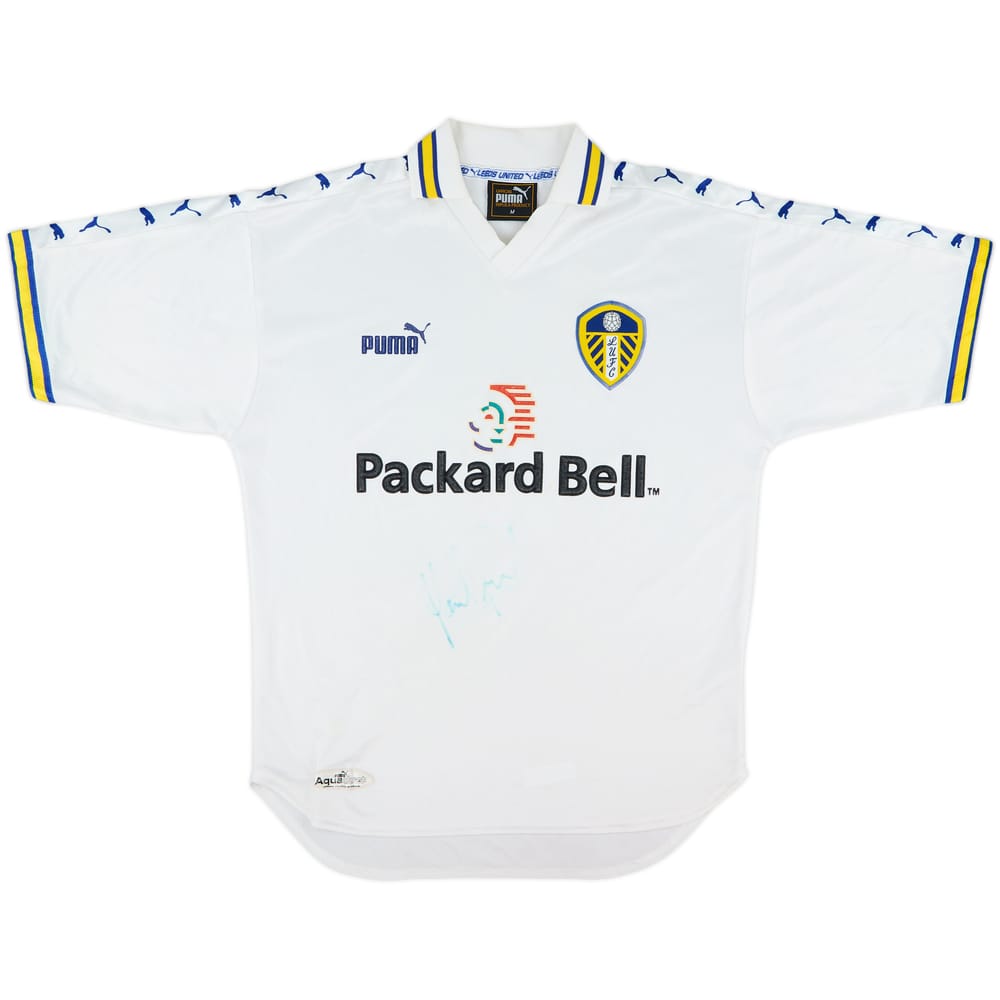 1998-00 Leeds United Signed Home Shirt - 9/10 - (M)