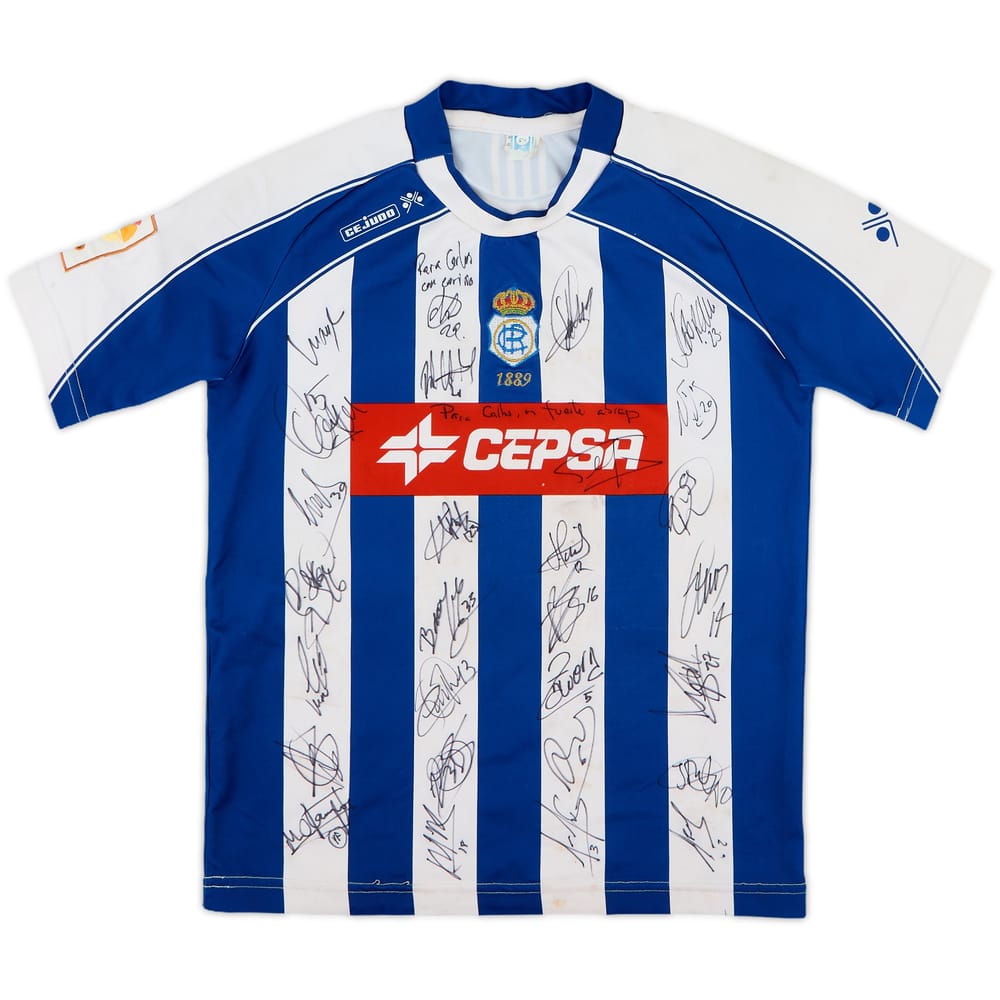 2006-07 Recreativo Huelva Signed Home Shirt - 5/10 - (5-6 Years)
