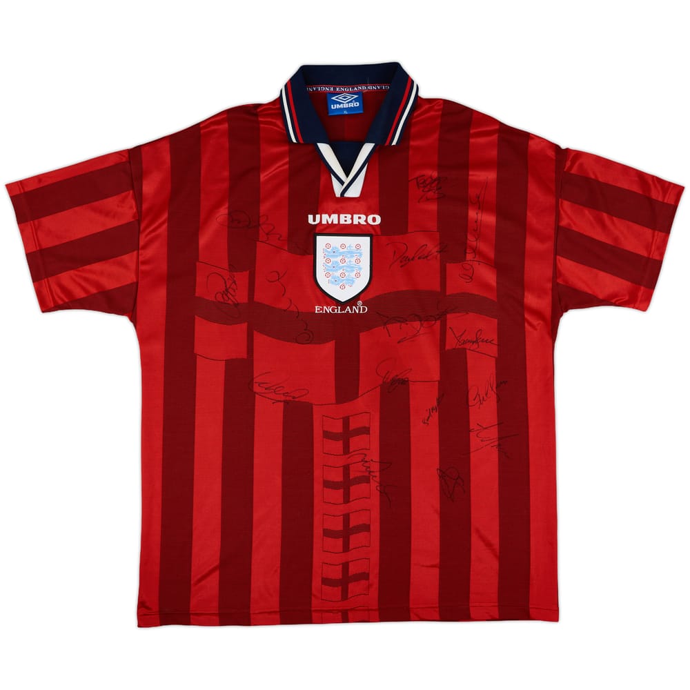 1997-99 England Signed Away Shirt - 10/10 - (XL)