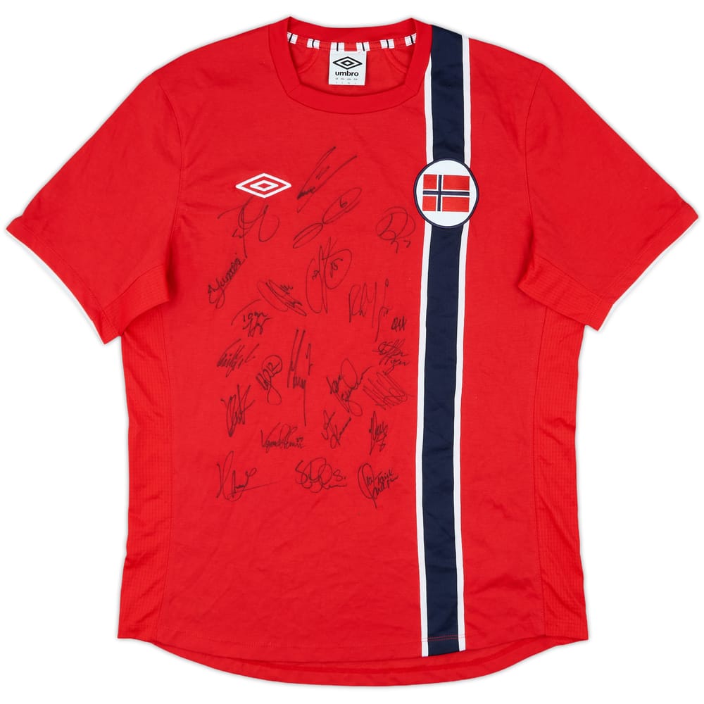 2012-13 Norway Signed Home Shirt - 8/10 - (L)
