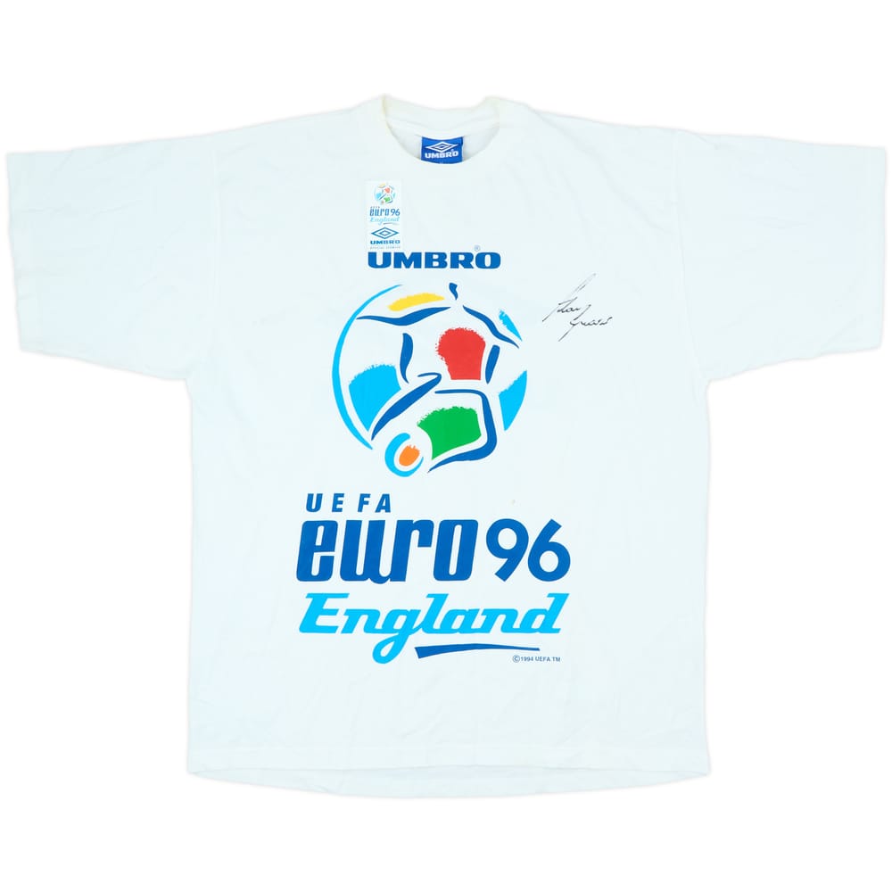 1996 England Umbro 'Euro 96' Signed Leisure Shirt - 8/10 - (XL)