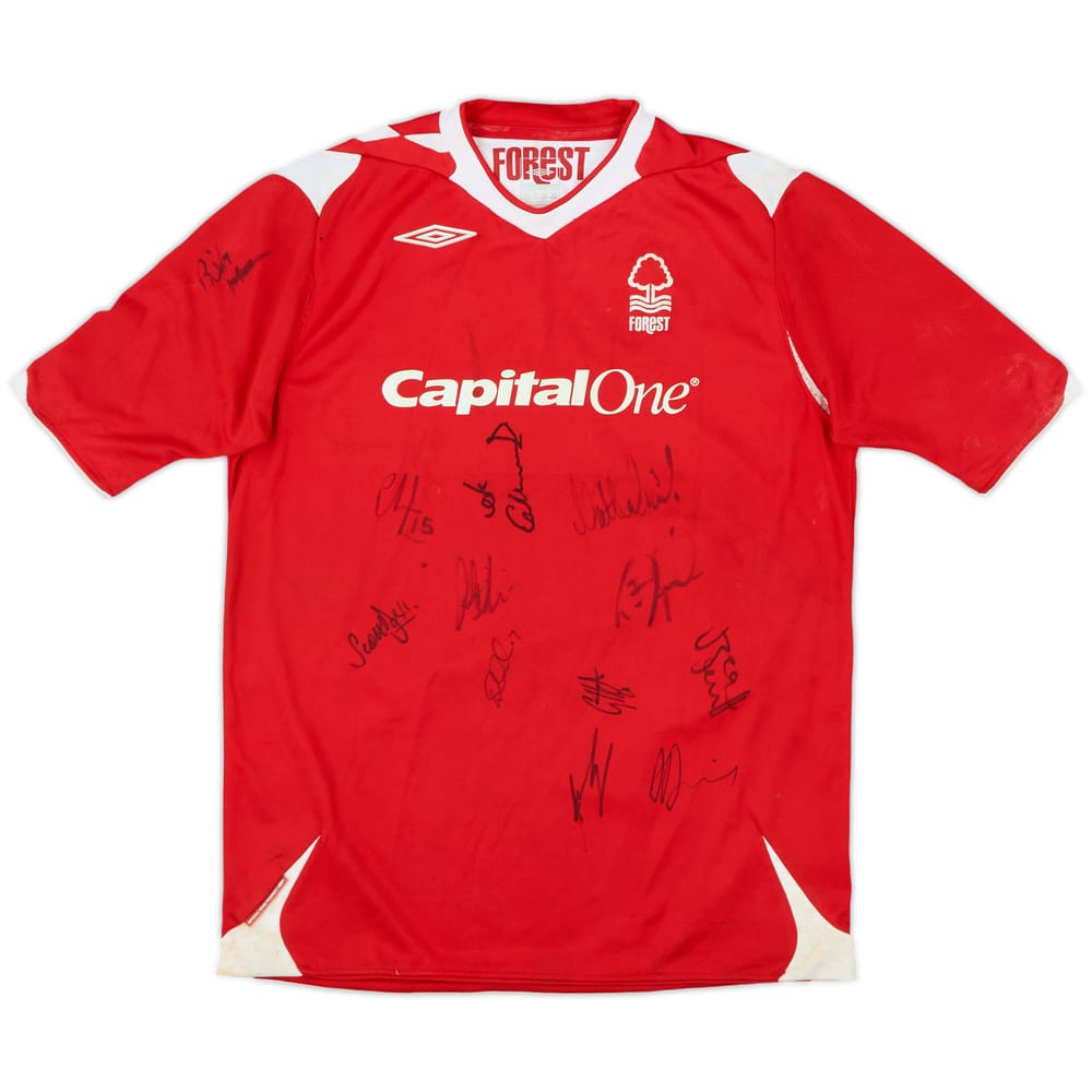 2006-08 Nottingham Forest Squad Signed Home Shirt - 6/10 - (XL.Boys)