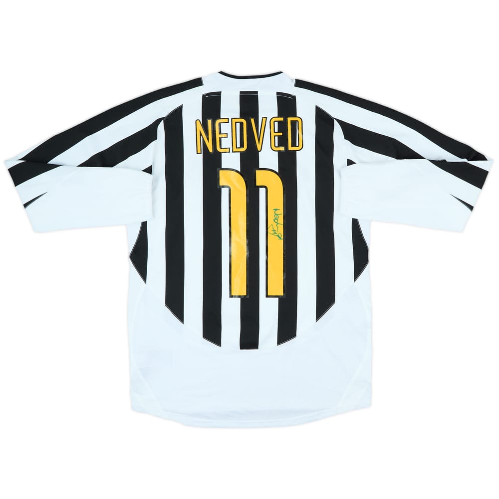 2003-04 Juventus Signed Home L/S Shirt Nedved #11 - 7/10 - (M)