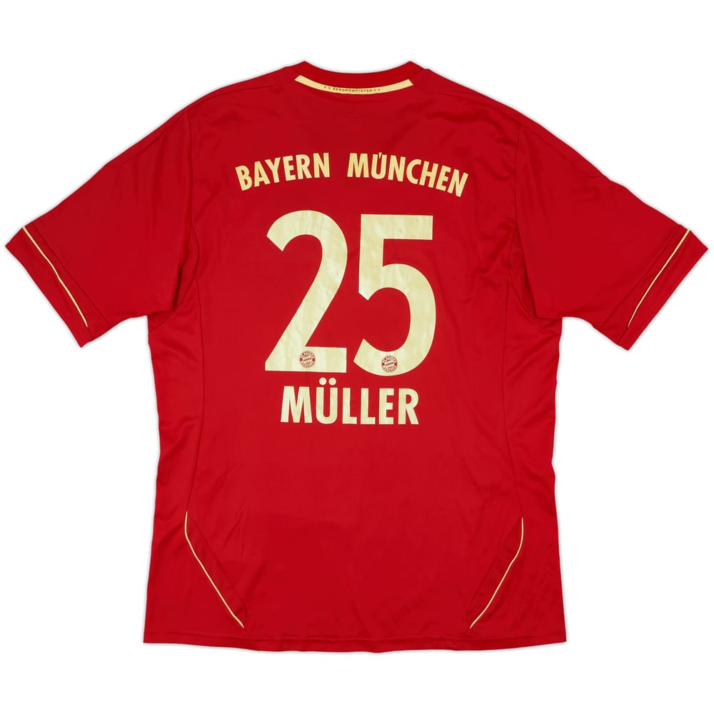 2011-13 Bayern Munich Signed Home Shirt Muller #25 - 7/10 - (XL)