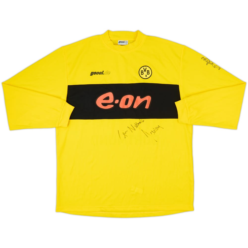 2002-03 Borussia Dortmund Signed Home L/S Shirt - 5/10 - (XL)