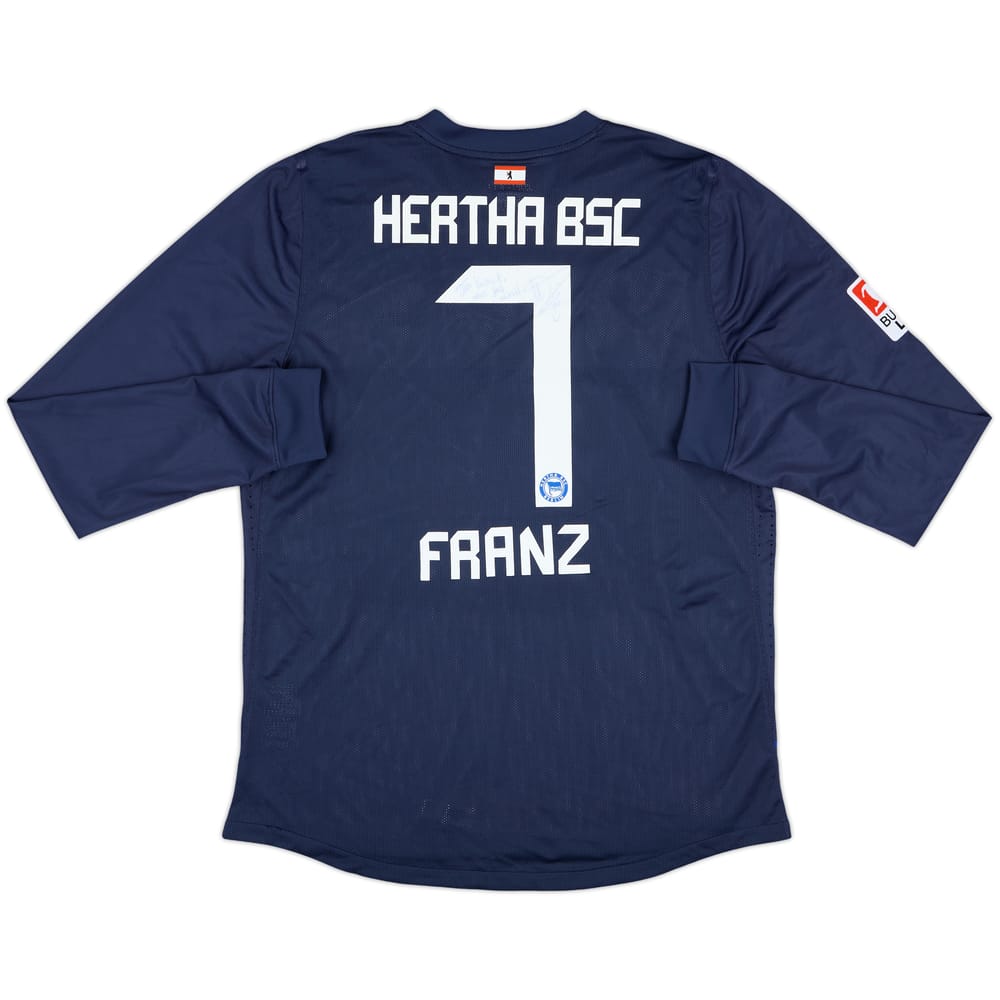 2011-12 Hertha Berlin Match Issue Signed Home L/S Shirt Franz #7