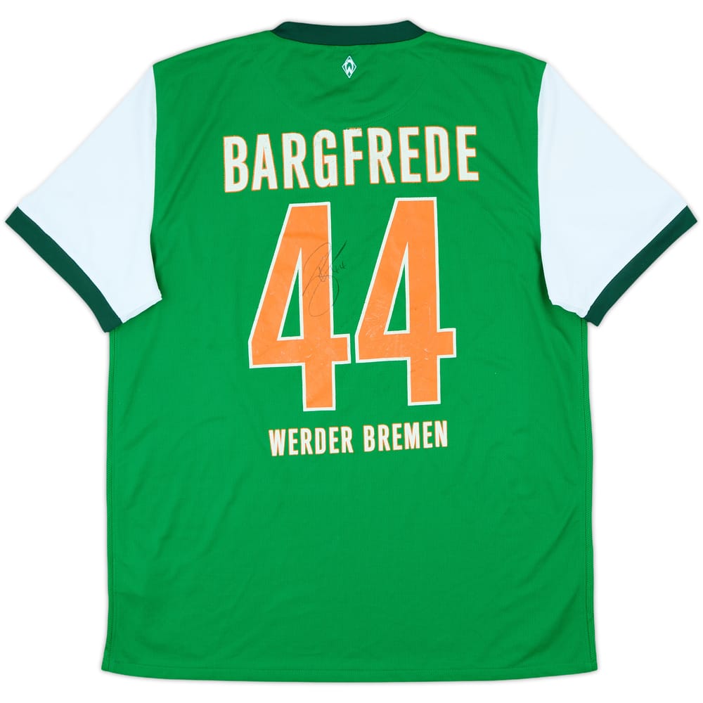 2009-10 Werder Bremen Signed Home Shirt Bargfrede #44 - 7/10 - (L)