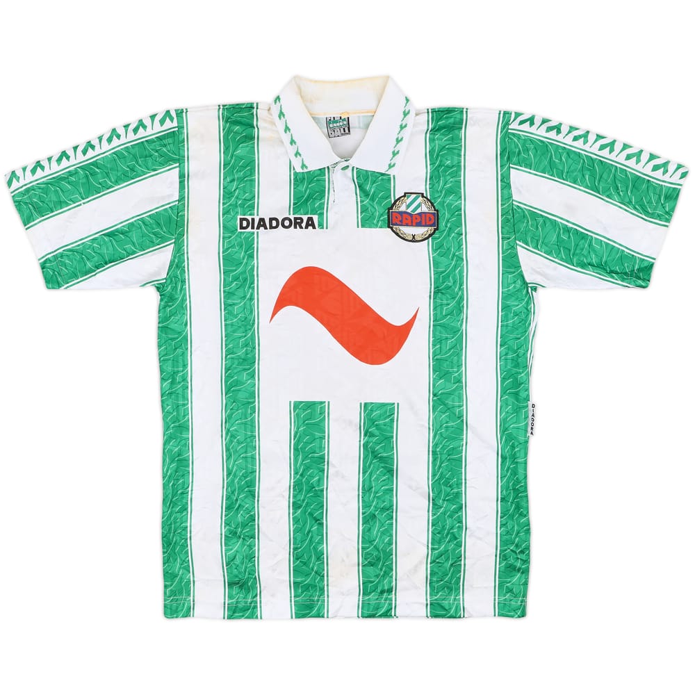 1996-98 Rapid Vienna Signed Home Shirt - 8/10 - (L)