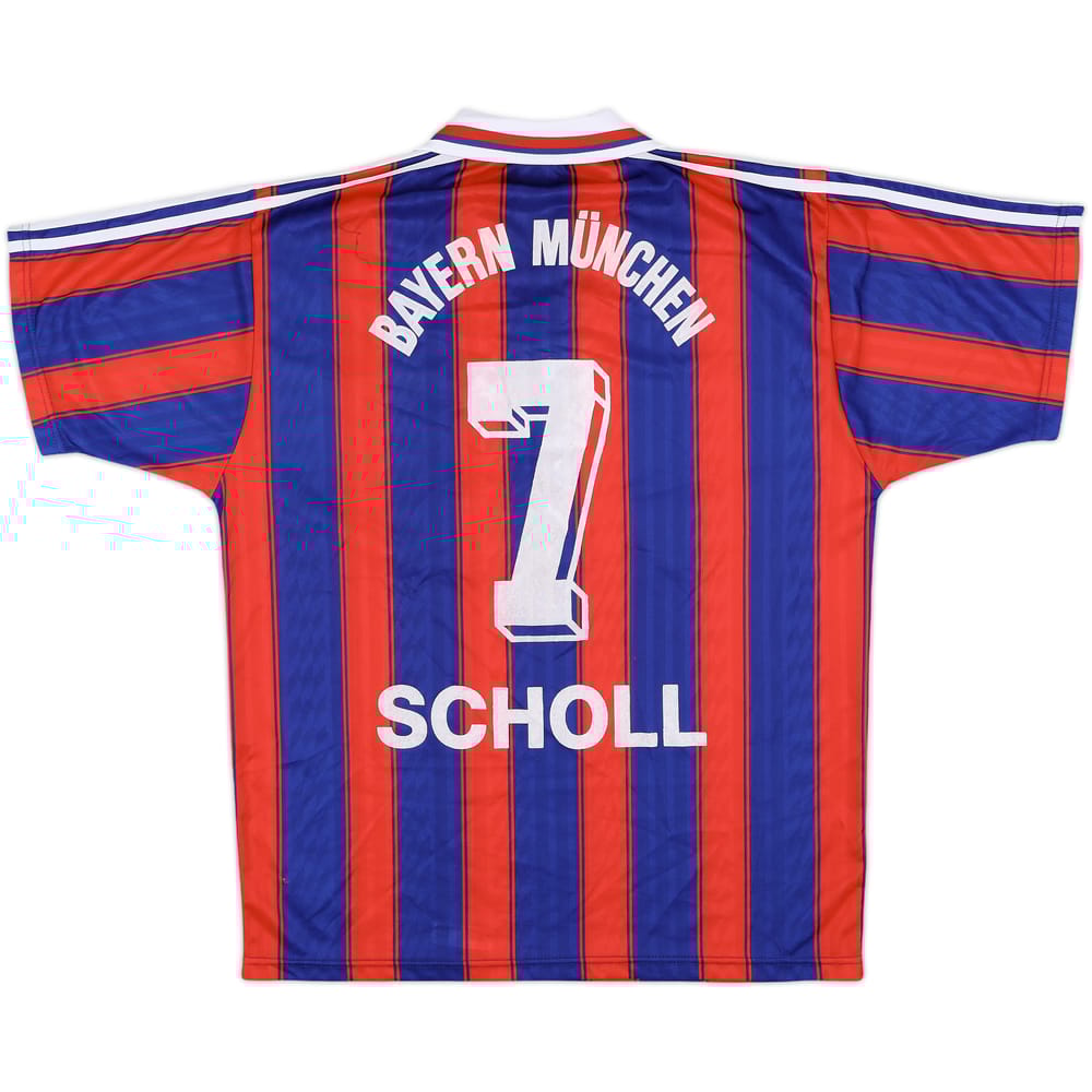 1995-97 Bayern Munich Signed Home Shirt Scholl #7 - 8/10 - (L)