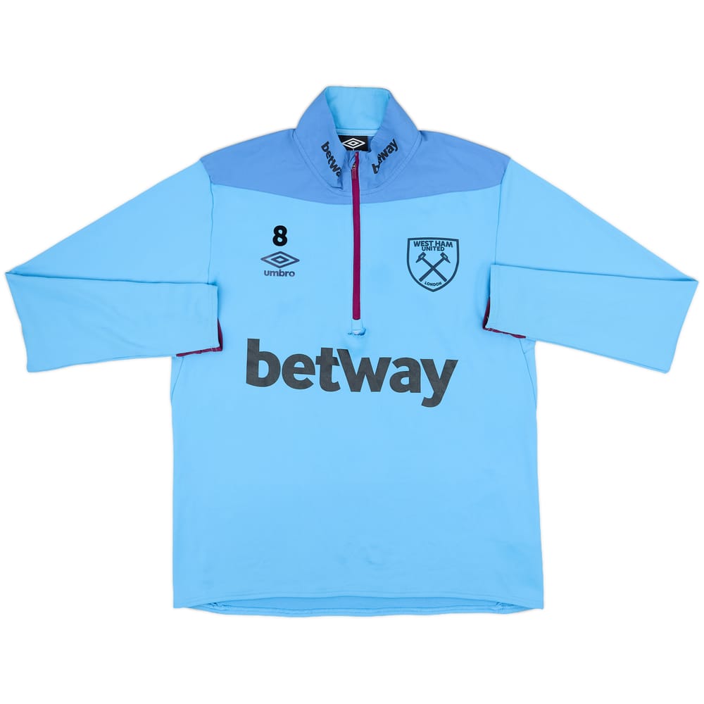 2018-19 West Ham Umbro Player Issue 1/4 Zip Drill Top #8 (Felipe Anderson) - 5/10 - (M)