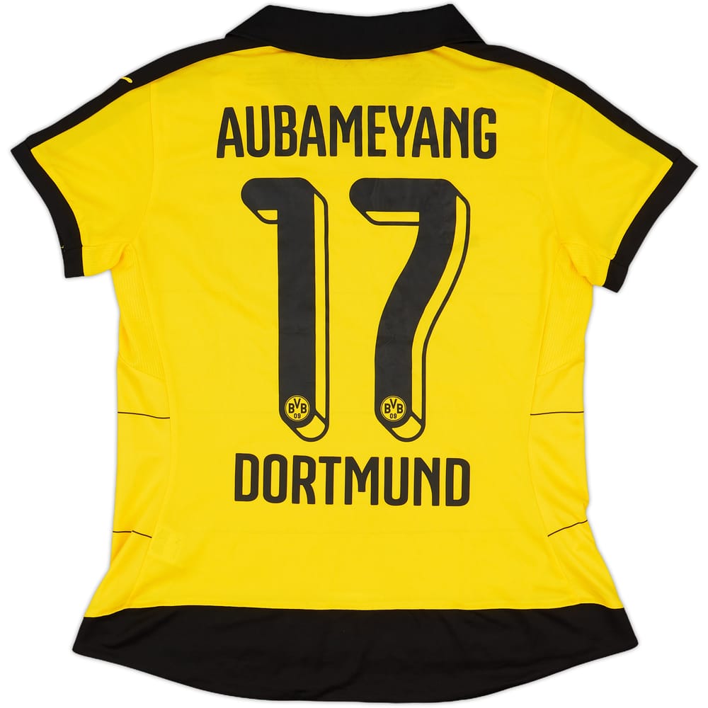 2015-16 Borussia Dortmund Home Shirt Aubameyang #17 - 8/10 - (Women's L)