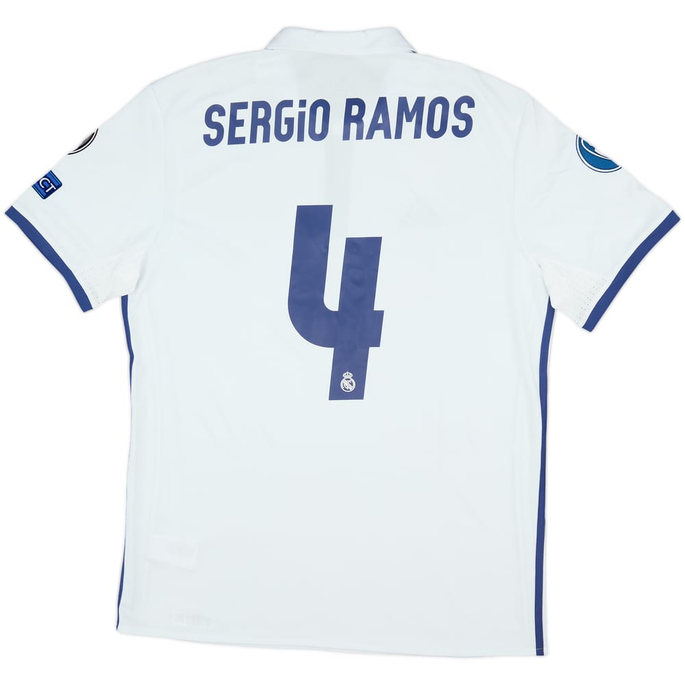 2016-17 Real Madrid Home Shirt Sergio Ramos #4 - 7/10 - (L)