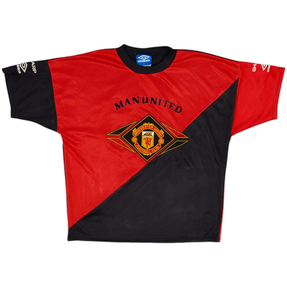 1994-96 Manchester United Umbro Training Shirt - 7/10 - (S)