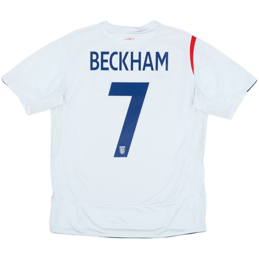 2005-07 England Home Shirt Beckham #7 - 5/10 - (L)