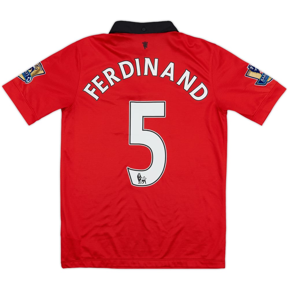 2013-14 Manchester United Home Shirt Ferdinand #5 - 6/10 - (L.Boys)