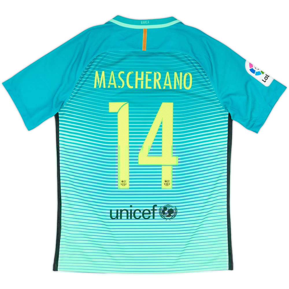 2016-17 Barcelona Third Shirt Mascherano #14 - 9/10 - (M)