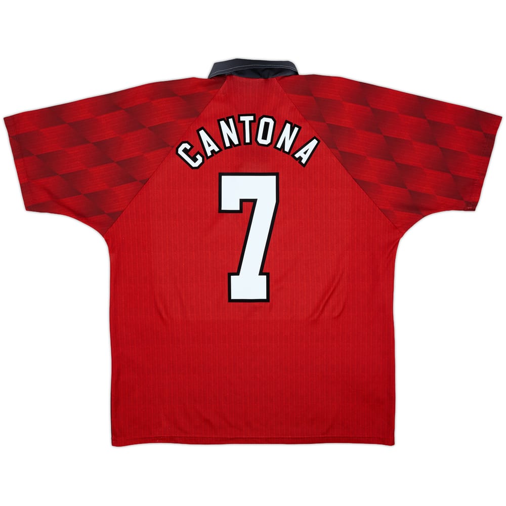1996-98 Manchester United 'Champions 1995-96' Home Shirt Cantona #7 - 9/10 - (XL)