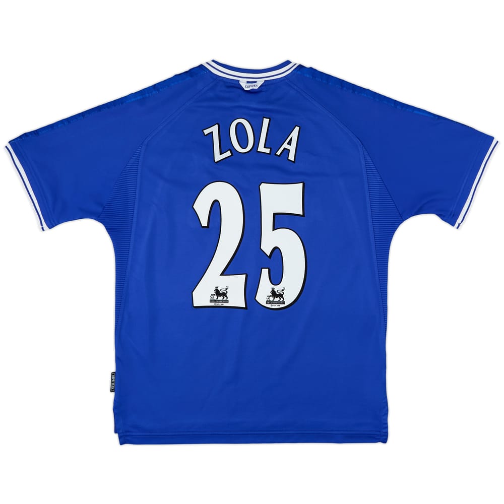1999-01 Chelsea Home Shirt Zola #25 - 6/10 - (L)