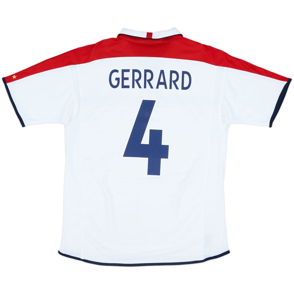 2003-05 England Home Shirt Gerrard #4 - 6/10 - (L)