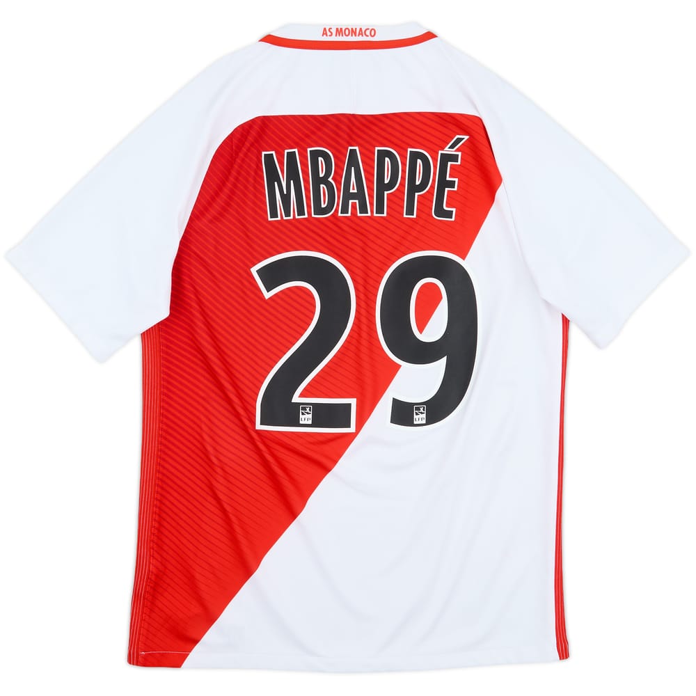 2016-17 Monaco Home Shirt Mbappe #29 - 8/10 - (M)