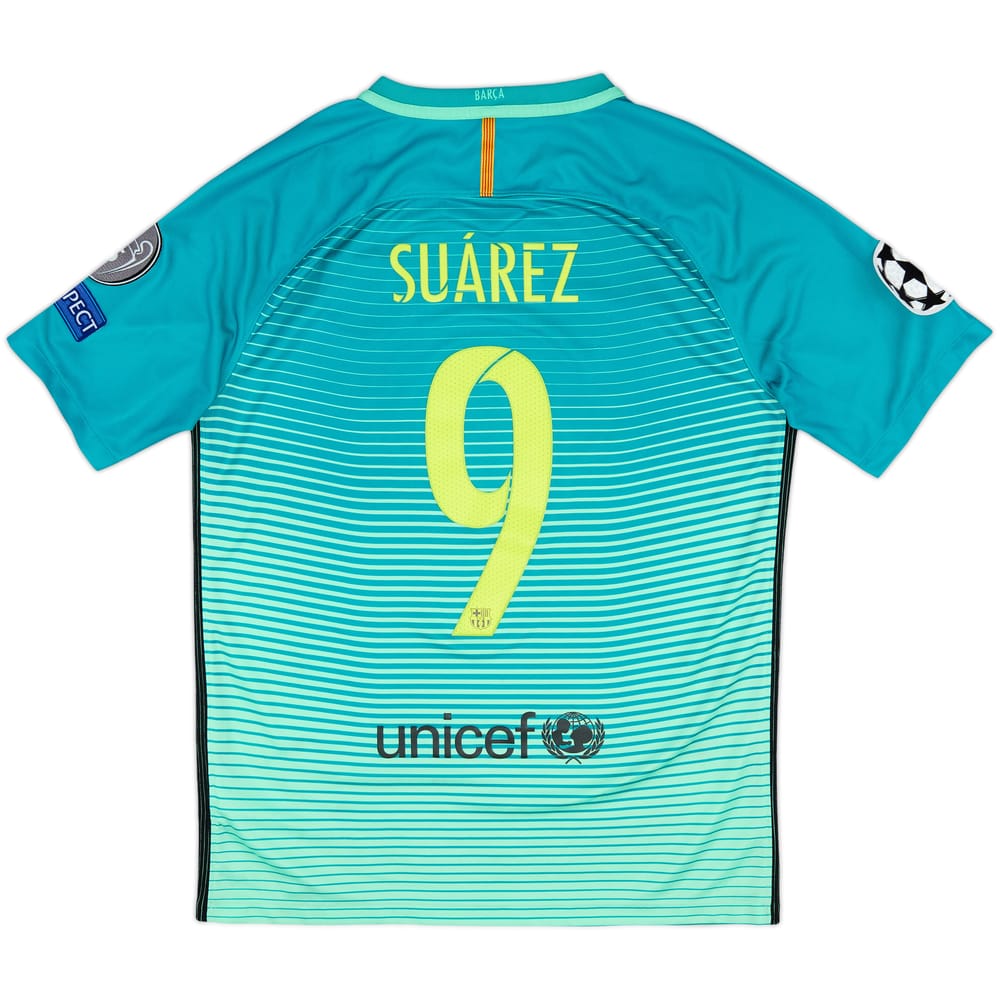2016-17 Barcelona Third Shirt Suarez #9 - 6/10 - (M)