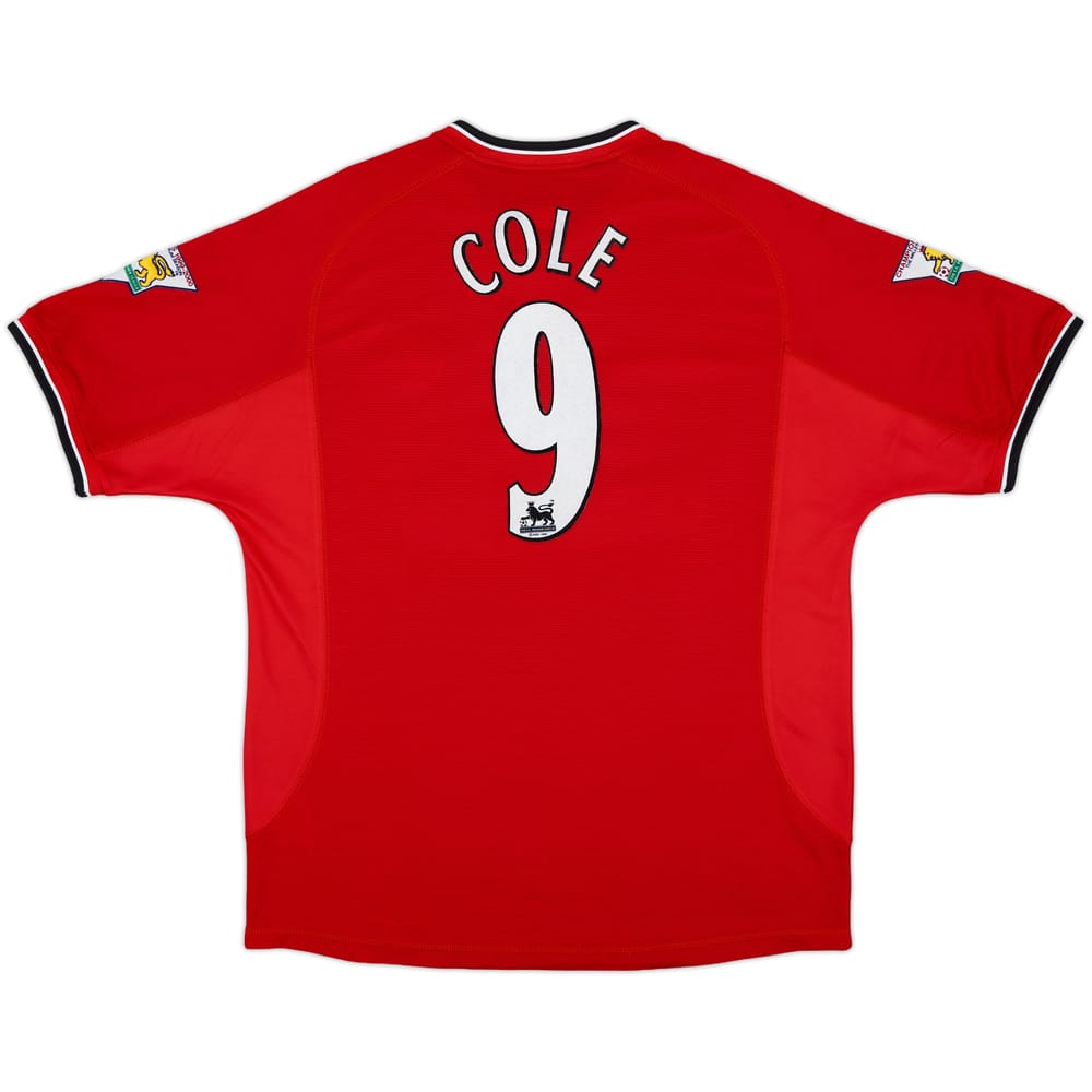 2000-02 Manchester United Home Shirt Cole #9 - 9/10 - (L)