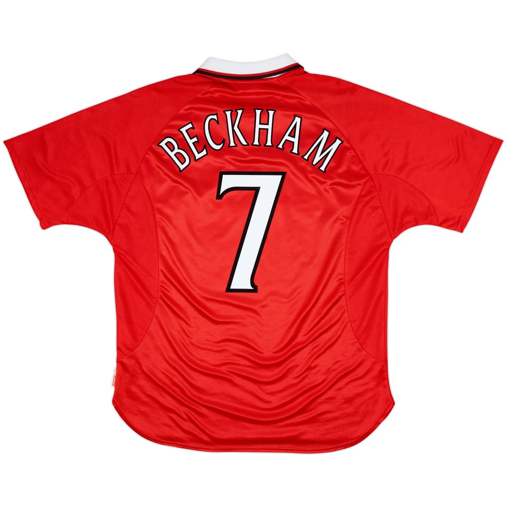 1999-00 Manchester United 'CL Winners' Shirt Beckham #7 - 8/10 - (XL)