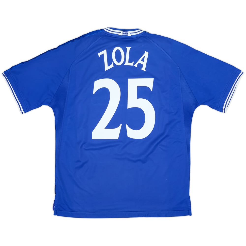 1999-01 Chelsea Home Shirt Zola #25 - 7/10 - (XL)