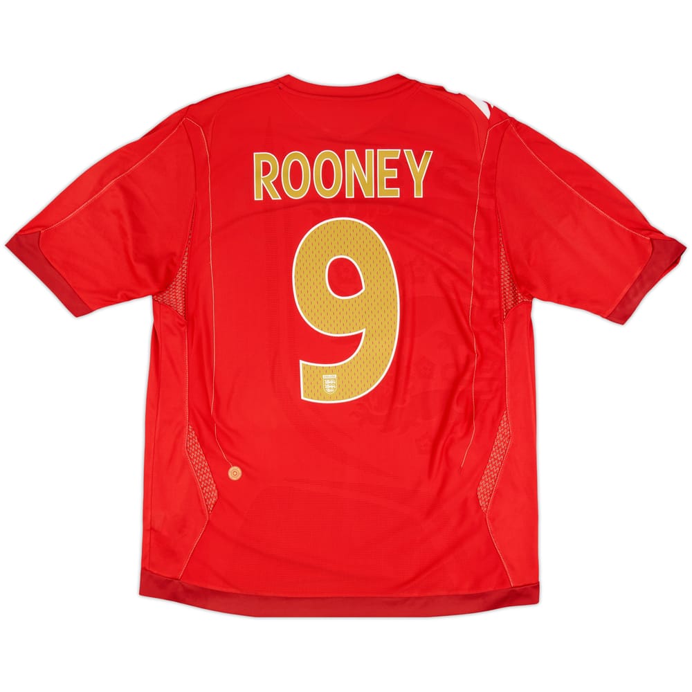 2006-08 England Away Shirt Rooney #9 - 7/10 - (L)
