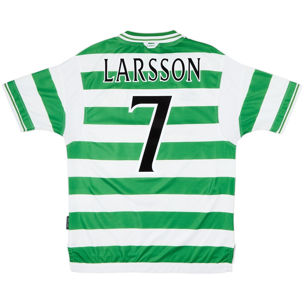 1999-01 Celtic Home Shirt Larsson #7 - 8/10 - (M)