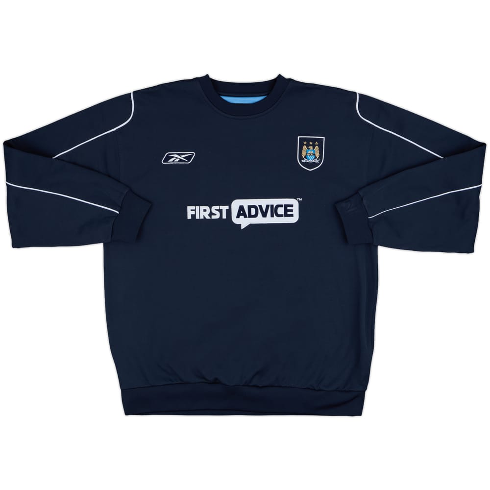 2003-04 Manchester City Reebok Sweat Top - 8/10 - (XL)